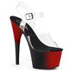 Pleaser - ADORE708BR Sandale à bride à la cheville, Pole dance chaussures - Chaussures de pole dance - Noir/Rouge Product image